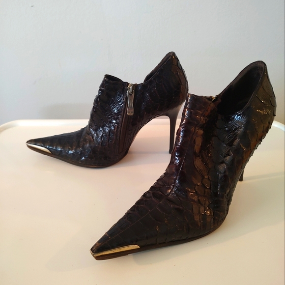 Gianmarco Lorenzi snakeskin size 7 ankle boots - Picture 8 of 15